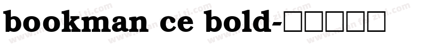 bookman ce bold字体转换